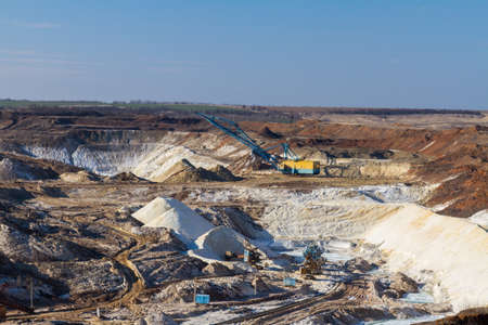Winter clay quarry in the Zaporozhye region. Ukraine. January 2018のeditorial素材