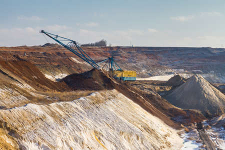 Winter clay quarry in the Zaporozhye region. Ukraine. January 2018のeditorial素材