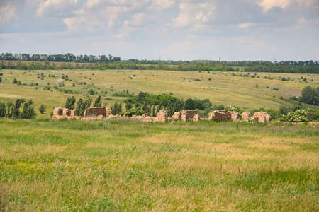 Ukrainian Stonehenge near the village of Konskie Razdory in the Zaporozhye region. Ukraine. June 2010の写真素材