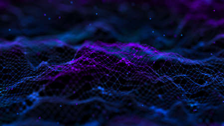 Network connection dots and lines. Technology background. Big data background.の写真素材