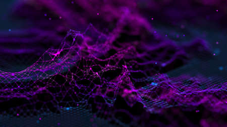 Network connection dots and lines. Technology background. Big data background.の写真素材