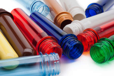 raw material for plastic bottle on white backgroundの写真素材