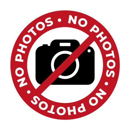 No photo photography sign isolated on white background. Vector illustration EPS10のイラスト素材