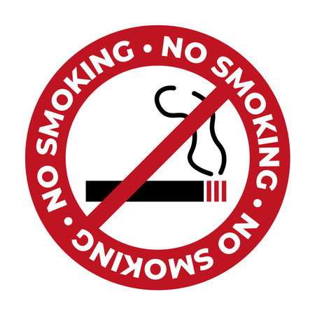 No smoking sign on white background. vector illustration. Eps 10.のイラスト素材