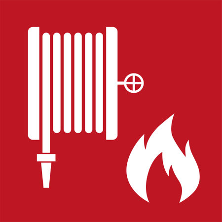fire hose icon. Flat design style eps 10 vector illustration.のイラスト素材