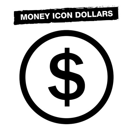 Money Icon Dollar. Internet flat icon symbol. Dollar coin icon.のイラスト素材