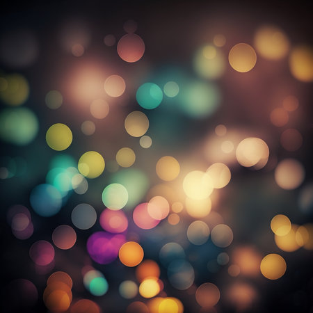 Abstract background with bokeh defocused lights. Genarated by AIの素材