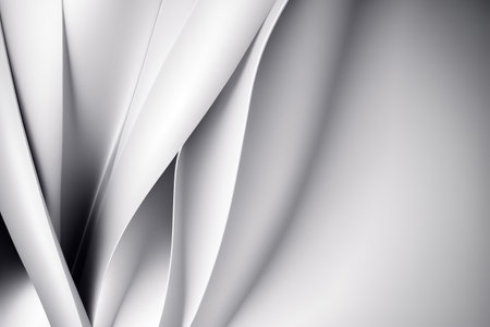 Abstract white background with curved lines. Genarated by AIの素材