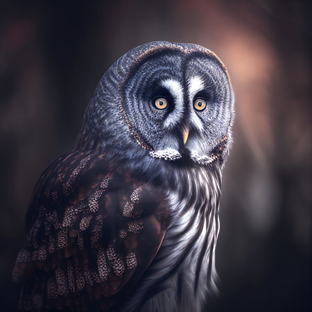 Great Gray Owl. Genarated by AIの素材