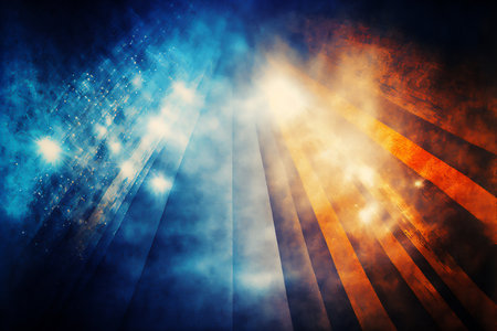 Abstract blue background with some rays on it and some grunge effects. Genarated by AIの素材