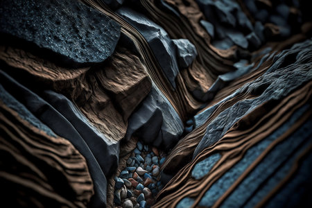 Futuristic background with geometric shapes. Genarated by AIの素材