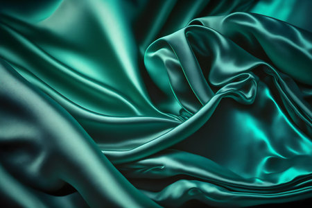 Closeup of photo, beautiful color patterns, silk fabric texture background. Genarated by AIの素材