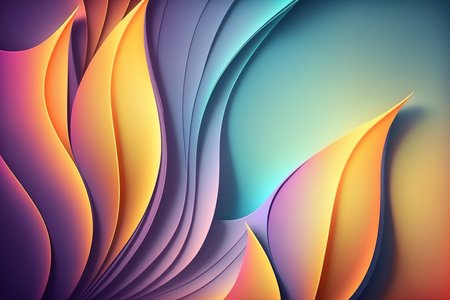 Abstract colorful background with curved lines. Genarated by AIの素材