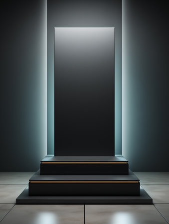 Platform podium for product presentation background. Generated by AIの素材