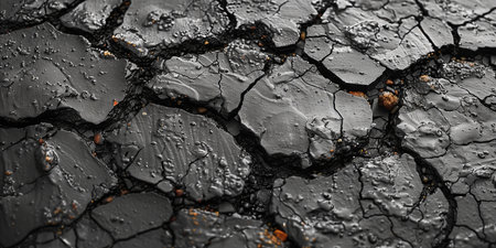 The texture of the cracked earth. The concept of climate change.の素材