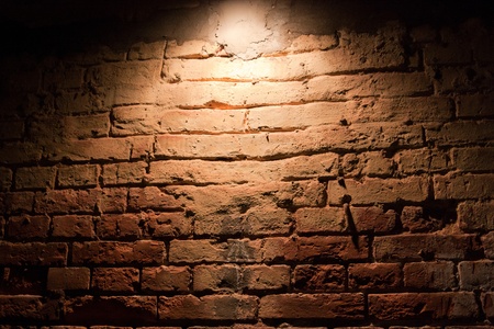 part of the wall of the old red brickの写真素材