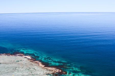 limitless expanse of blue seaの写真素材
