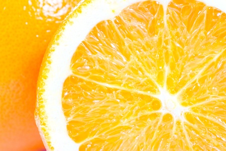 juicy ripe oranges close-upの写真素材