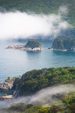 beautiful summer morning seascapeの写真素材