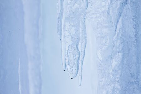 missed first trimester waterfall turned into iciclesの写真素材