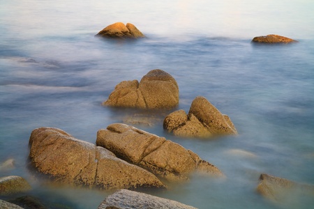 beautiful coast of the Sea of Japanの写真素材