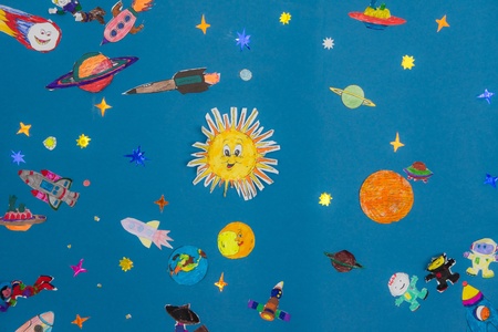 Children's application in the form of spaceの写真素材