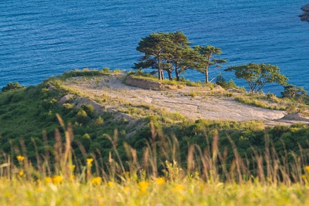 beautiful views of the sea shoreの写真素材