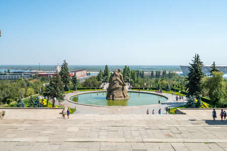 Volgograd, Russia - August 21, 2019: Heroes square on Mamayev Kurganのeditorial素材