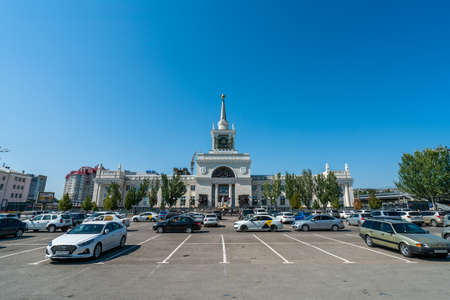 Volgograd, Russia - August 21, 2019: railway station Volgograd 1のeditorial素材
