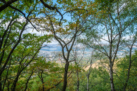 Kislovodsk, Russia - September 2019: view of the city from a height, from the Resort Parkのeditorial素材