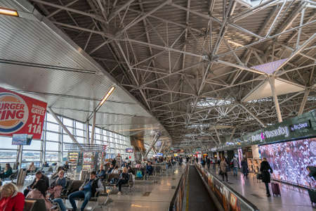 Moscow, Russia - October 2019: Vnukovo Airport from the inside, waiting roomのeditorial素材