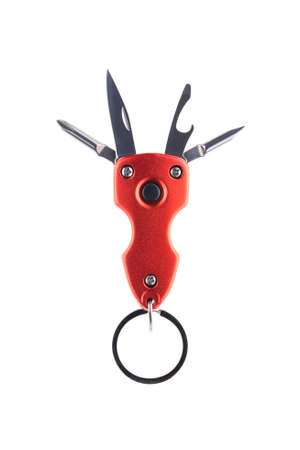 High quality black carbon and red trinket multi functional tool unfolded
