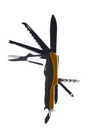 High quality black and golden multi-tool unfolded