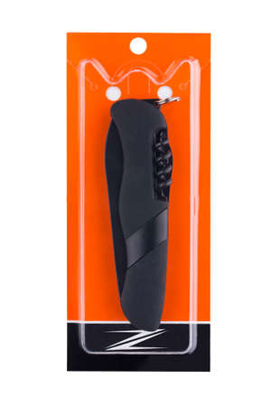 High quality black brutal multitool folded in sale packingの写真素材