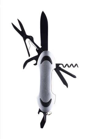 High quality black and grey brutal multitool unfolded