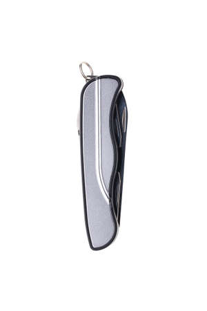 High quality grey pocketknife multi functional tool foldedの写真素材