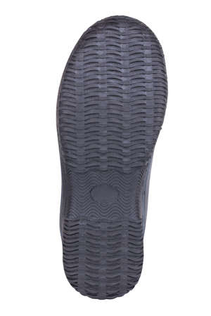 Sole of sport tracking shoes snickers individual design close up isolated one blackの写真素材