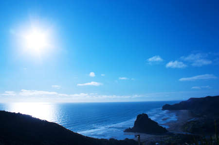 Piha beach in western shore of Auckland, New Zealand の写真素材