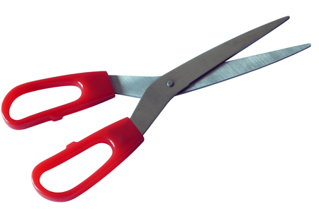 Scissors on white background