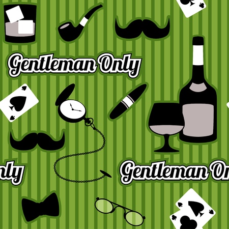 Retro vintage gentleman accessoriesのイラスト素材