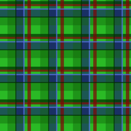 Plaid tartan seamless pattern, green blue style