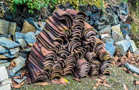 Pile of roof tiles