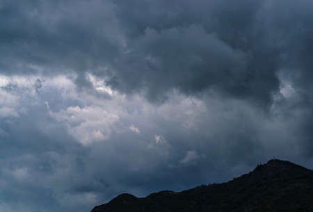 Cloudy mountain landscapeの写真素材