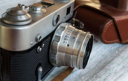 Vintage old cameraの写真素材