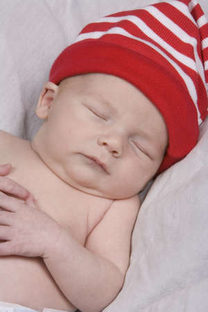 New born baby boy in first photo shootの写真素材