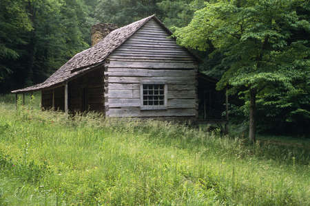 Noah Bud Ogle Place in the Great Smoky Mountains National Park, Tennessee, United Statesの写真素材