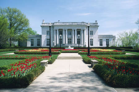 Governor's Mansion in Frankfort Kentucky in the springの写真素材
