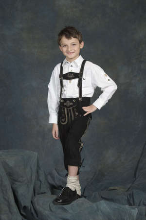 Model Release #270  German chrildren ages 8 and 9 years in traditional clothingの写真素材