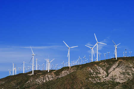 Windmill electricity farm near Palm Springs, CA; a source of alternative energy.