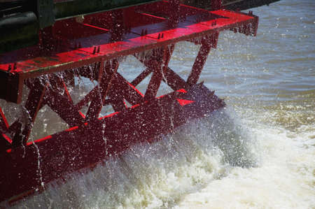 Paddle Wheel from the Steamboat Natchez in New Orleans, Louisianaの写真素材